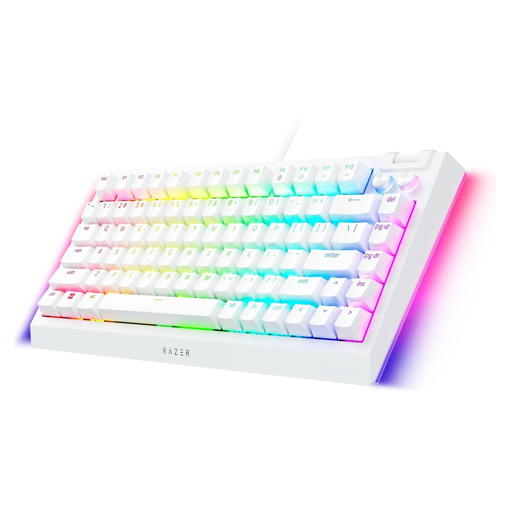 Клавиатура Razer Mechanical BlackWidow V4 75% White Edition с раскладкой US. [2]