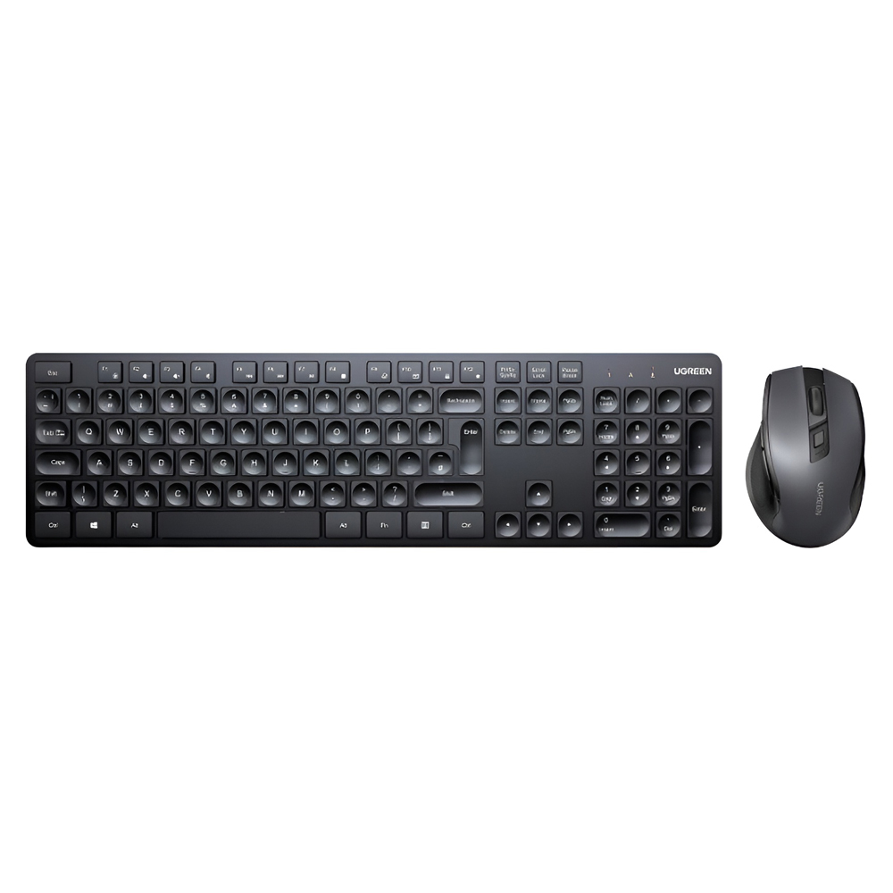 UGREEN Wireless Combo Keyboard and Mouse Ergonomic US MK006, Black [2]