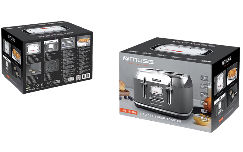 Toster Muse MS-131DG, 1800W, Negru [3]