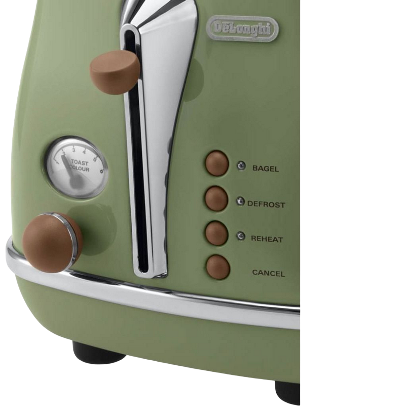 Ретро тостер DeLonghi CTOV 2103 GR, 900Вт, Зеленый [4]