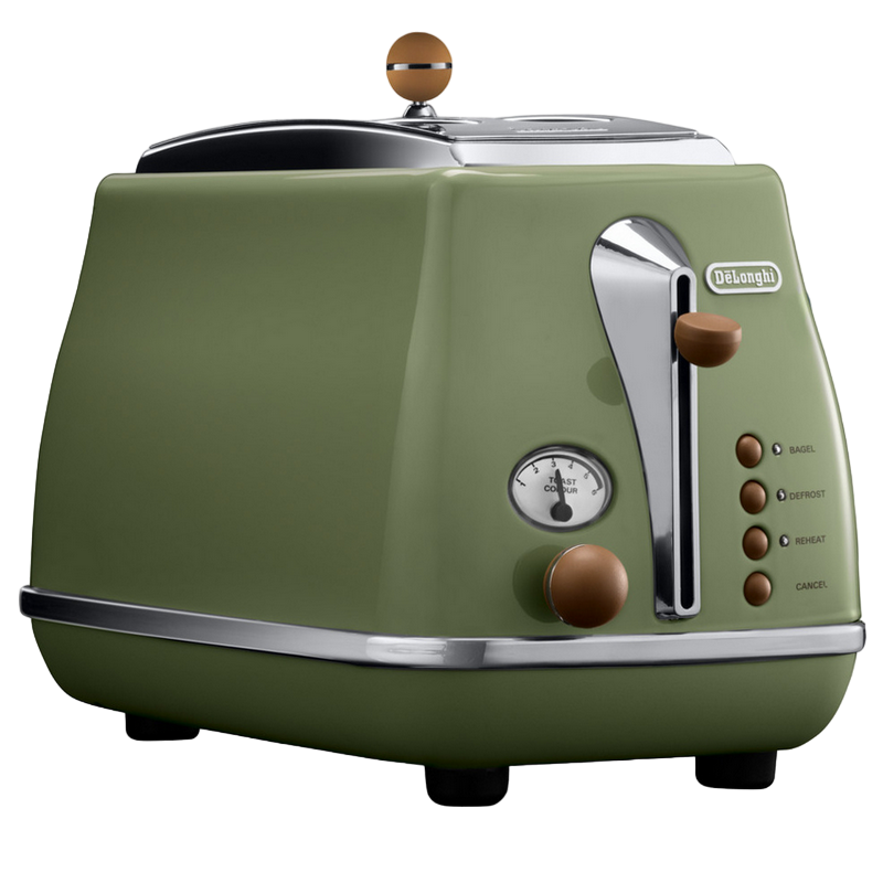 Ретро тостер DeLonghi CTOV 2103 GR, 900Вт, Зеленый [6]
