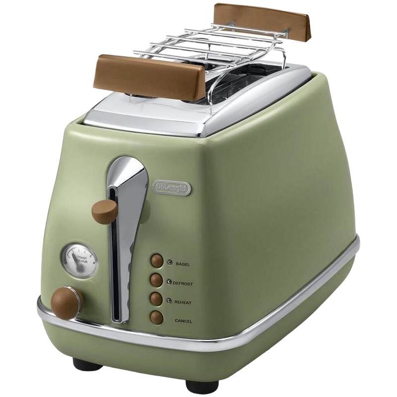 Ретро тостер DeLonghi CTOV 2103 GR, 900Вт, Зеленый [2]