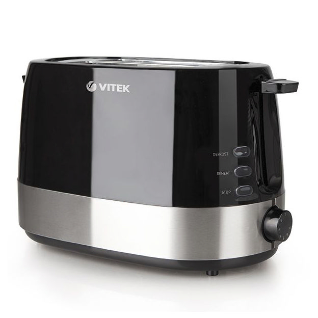 Тостер VITEK VT-1584, 850Вт, Черный/Металл [3]