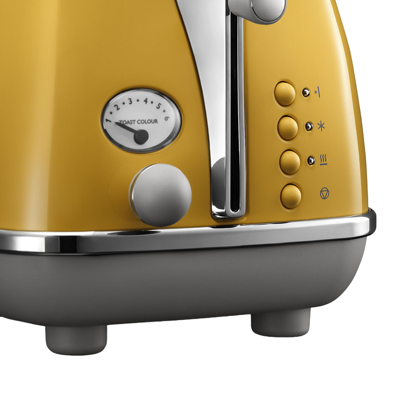 Ретро тостер DeLonghi CTOC 2103 Y, 900Вт, Желтый [3]