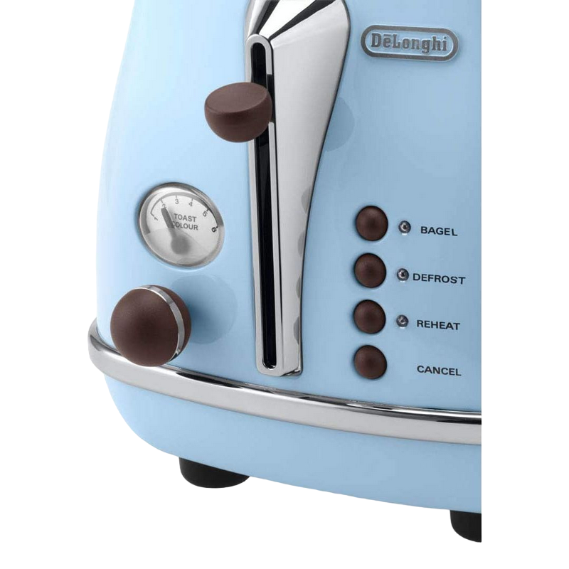 Ретро тостер DeLonghi CTOV 2103 AZ, 900Вт, Голубой [2]