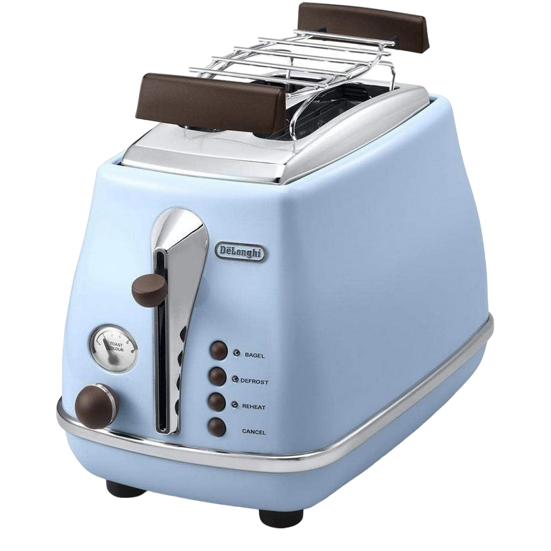 Ретро тостер DeLonghi CTOV 2103 AZ, 900Вт, Голубой [8]