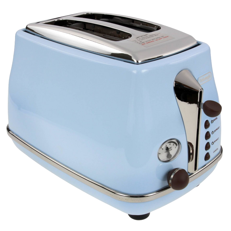Ретро тостер DeLonghi CTOV 2103 AZ, 900Вт, Голубой [3]