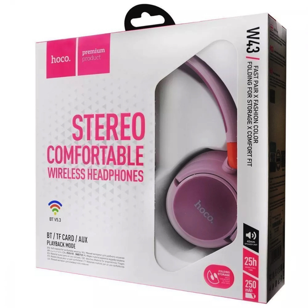 W43 Adventure BT headphones purple [3]