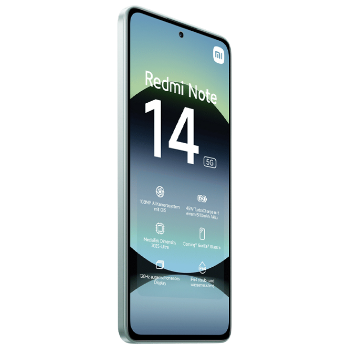Телефон Xiaomi Redmi Note 14 5G 6/128ГБ EU Coral Green Диагональ экрана: 6,67 ", Разрешение экрана: 2400x1080, Макс. разрешение камеры: 108 MP, Фронтальная камера: 20 MP, Ёмкость аккумулятора: 5110 mAh, Чипсет: Mediatek Dimensity 7025 Ultra, Программная платформа: Android, HyperOS, Степень защиты: IP64, [3]