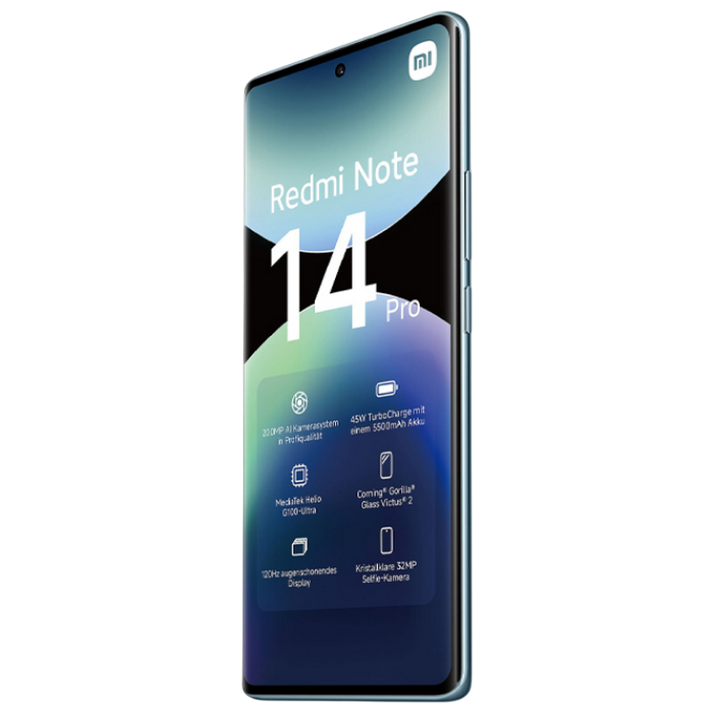 Телефон Xiaomi Redmi Note 14 Pro 4G 8/256ГБ EU Blue Диагональ экрана: 6,67 ", Разрешение экрана: 2400x1080, Макс. разрешение камеры: 200 MP, Фронтальная камера: 32 MP, Ёмкость аккумулятора: 5500 mAh, Чипсет: Mediatek Helio G100 Ultra, Программная платформа: Android, HyperOS, Степень защиты: IP64, [4]