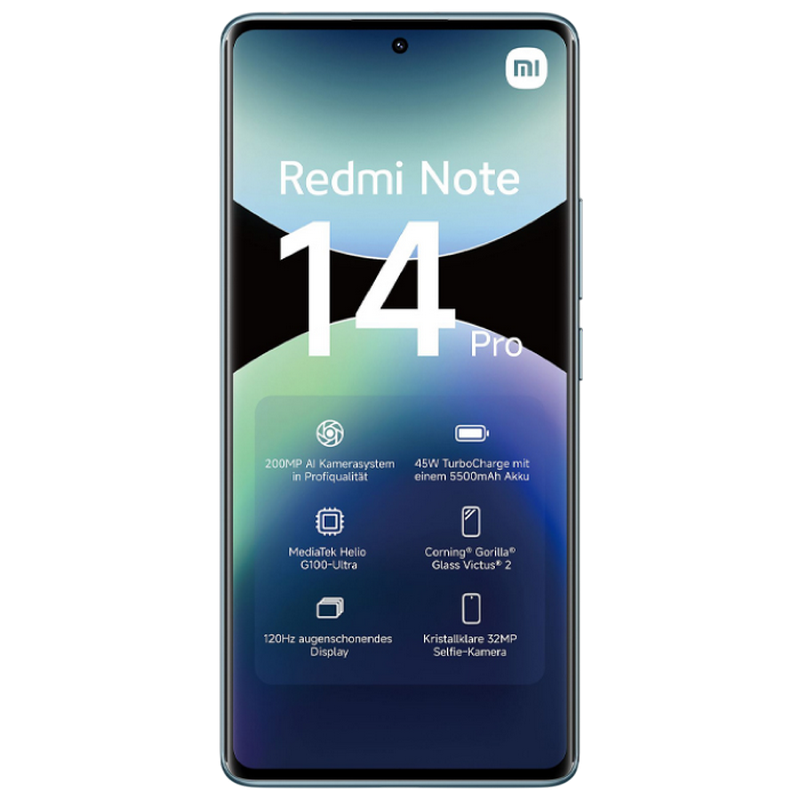 Телефон Xiaomi Redmi Note 14 Pro 4G 8/256ГБ EU Blue Диагональ экрана: 6,67 ", Разрешение экрана: 2400x1080, Макс. разрешение камеры: 200 MP, Фронтальная камера: 32 MP, Ёмкость аккумулятора: 5500 mAh, Чипсет: Mediatek Helio G100 Ultra, Программная платформа: Android, HyperOS, Степень защиты: IP64, [2]