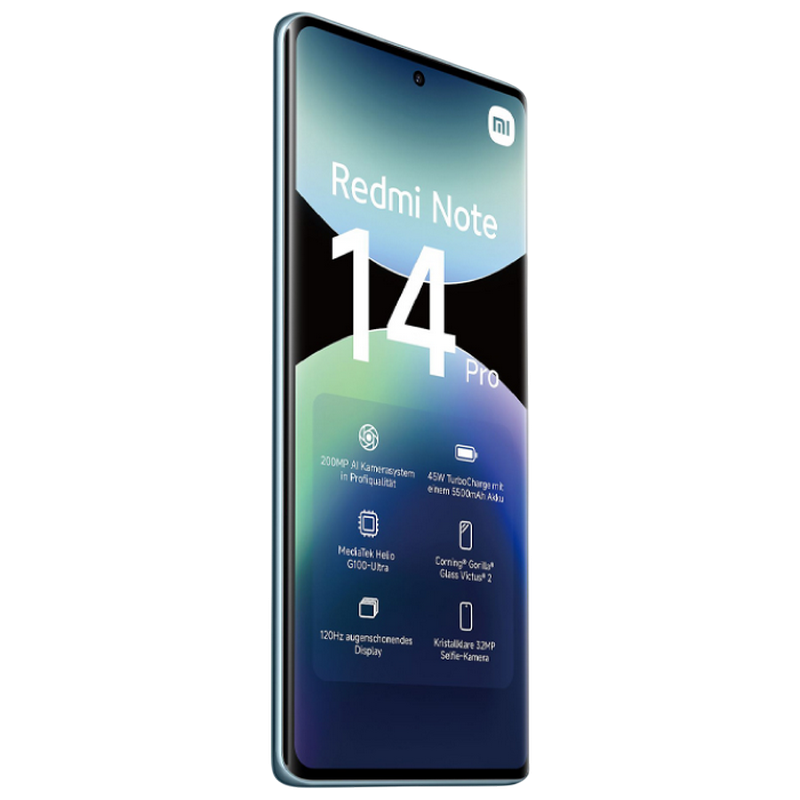 Телефон Xiaomi Redmi Note 14 Pro 4G 8/256ГБ EU Blue Диагональ экрана: 6,67 ", Разрешение экрана: 2400x1080, Макс. разрешение камеры: 200 MP, Фронтальная камера: 32 MP, Ёмкость аккумулятора: 5500 mAh, Чипсет: Mediatek Helio G100 Ultra, Программная платформа: Android, HyperOS, Степень защиты: IP64, [3]