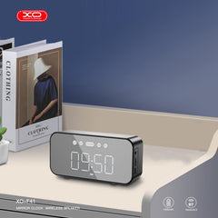 XO F41 Mirror Clock Bluetooth Speaker Black [7]