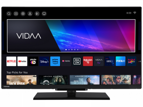 Televizoare si Proiectoare - Televizor TOSHIBA 24" LED SMART TV 24WV3463DG 1368x768 HD VIDAA OS Negru (24" DLED, Black, 1368x768 HD, TPQ 1000, SMART TV (VIDAA OS), True Resolution, 2 HDMI, 1 USB, HDR10/HLG, DVB-T/T2/C/S2, HDR10, VIDAA Voice, OSD Language: ENG, RO, RU, Dolby Audio Speakers 2x6W, VESA 75x75, 3.7Kg )
