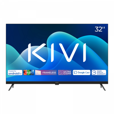Televizor KIVI 32" LED SMART TV 32F770QB QLED 1920x1080 FHD Android TV Negru Diagonala ecranului: 32 ", Rezoluția Display-ului: 1920x1080 FHD, Tip panou: QLED, Telecomandă: Telecomanda cu infraroșu, Platformă software: Android TV, Wi-Fi: Da, Boxe încorporate: 2x 8 W, USB Type-A: 2x, [17]