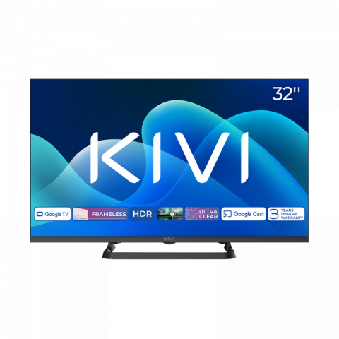 Televizor KIVI 32" LED SMART TV 32H710QB 1366x768 HD Google TV Negru (32'' MVA, DLED 1368x768 HD Ready, SMART TV (Google TV), 3x HDMI, 2x USB, Headphone jack 3.5 mm, WiFi, DVB-T/T2/C, OSD Language: ENG, RU, RO, Sound by JVC, Speakers 2x8W Dolby Audio, Bluetooth Smart remote control RC40 with Voice control, VESA 200x100, 4.2 Kg) [7]