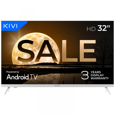 Televizor KIVI 32" LED SMART TV 32H760QW 1366x768 HD Android TV Alb (32'' MVA, DLED 1368x768 HD Ready, SMART TV (Google Android TV), MEMC, 3x HDMI, 2x USB, Headphone jack 3.5 mm, WiFi, DVB-T/T2/C, OSD Language: ENG, RU, RO, Sound by JVC, Speakers 2x8W Dolby Audio, Bluetooth Smart remote control, VESA 200x100, 4.3 Kg) [19]
