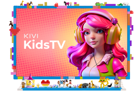 Televizor KIVI 32" LED SMART TV KidsTV 1920x1080 FHD Android TV Albastru (32'' DLED 1920x1080 FHD, SMART TV (Android TV 11), 3x HDMI, 2x USB, Headphone jack 3.5 mm, WiFi, DVB-T/T2/C, OSD Language: ENG, RU, RO, Speakers 2x8W Dolby Audio, Smart remote control with Voice control, VESA 200x100, 4.5 Kg) [10]