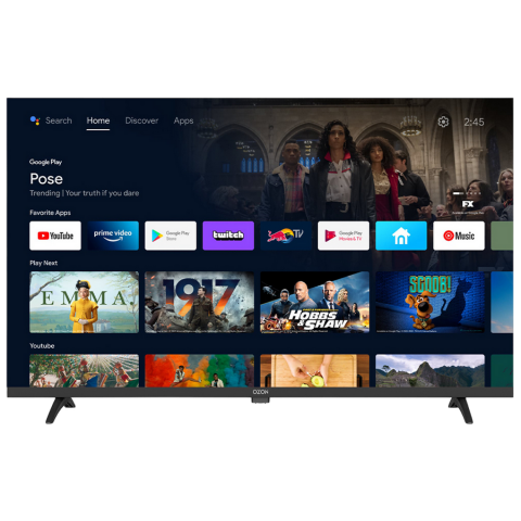Televizor OZON 32" LED SMART TV H32S6000R 1366x768 HD Android TV Negru Diagonala ecranului: 32 ", Rezoluția Display-ului: 1366x768 HD, Telecomandă: Da, Platformă software: Android TV, Boxe încorporate: Da, USB Type-A: 2x, [4]