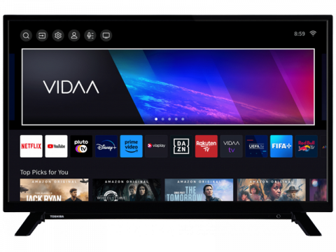Televizoare si Proiectoare - Televizor TOSHIBA 32" LED SMART TV 32LV2463DG 1920x1080 FHD VIDAA OS Negru (32" DLED, Black, 1920x1080 FHD, SMART TV (VIDAA OS), 2 HDMI, 1 USB, DVB-T/T2/C/S2, OSD Language: ENG, RO, RU, Dolby Audio MS12 Speakers 2x6W, VESA 75x75, 4.4Kg )
