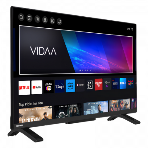 Televizoare si Proiectoare - Televizor TOSHIBA 32" LED SMART TV 32WV2463DG 1368x768 HD VIDAA OS Negru (32" DLED, Black, 1368x768 HD, SMART TV (VIDAA OS), 2 HDMI, 1 USB, HDR10/HLG, DVB-T/T2/C/S2, VGA, OSD Language: ENG, RO, RU, Dolby Audio Speakers 2x6W, VESA 75x75, 4.5Kg )