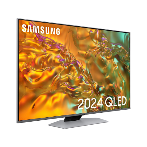 Tелевизор Samsung 50" LED SMART TV QE50Q80DAUXUA QLED 4K 3840x2160 Tizen OS Серебристый (50" VA, Silver, QLED 3840x2160 4K UHD Premium, 120 Hz, FALD, SMART TV (Tizen 8.0 OS), 4x HDMI v2.1, 2 USB v2.0, DVB-T/T2/C/S2, OSD Language: ENG, RO, RU Speakers 2.2 CH 40W, Dolby Atmos, SolarCell remote, VESA 200x200, 13.3 Kg) [1]