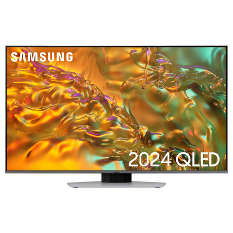 Samsung - Televizor Samsung 50" LED SMART TV QE50Q80DAUXUA QLED 4K 3840x2160 Tizen OS Argintiu (50" VA, Silver, QLED 3840x2160 4K UHD Premium, 120 Hz, FALD, SMART TV (Tizen 8.0 OS), 4x HDMI v2.1, 2 USB v2.0, DVB-T/T2/C/S2, OSD Language: ENG, RO, RU Speakers 2.2 CH 40W, Dolby Atmos, SolarCell remote, VESA 200x200, 13.3 Kg)