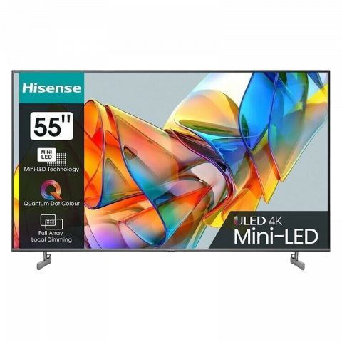 Televizor Hisense 55" LED SMART TV 55U6KQ Mini LED 4K 3840x2160 VIDAA OS Gri (55'' VA, MiniLED 3840x2160 UHD Quantum Dot Display, FALD, SMART TV (VIDAA U7.0 OS), 4 HDMI, 2 USB, Dolby Vision, HDR10+, HLG, Wi-Fi (802.11ac, dual-band (2.4G and 5G), DVB-T/T2/C/S2, OSD Language: ENG, RU, RO, Speakers 2.1 CH Dolby Atmos, VESA 400x200, 12,5 Kg) [4]