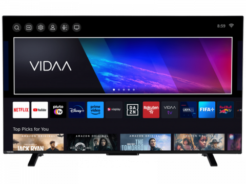 Televizoare - Televizor TOSHIBA 55" LED SMART TV 55QV2363DG QLED 4K 3840x2160 VIDAA OS Negru (55" QLED Display, Black, 3840x2160 UHD, SMART TV (VIDAA OS), 3 HDMI, 2 USB, Tru Resolution, Tru Microdimming, DVB-T/T2/C/S2, OSD Language: ENG, RO, RU, Dolby Audio, Speakers 2x10W, VESA 200x200, 12.4 Kg)