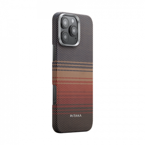 Электроника - Чехол Pitaka Tactile Woven для iPhone 16 Pro max  Sunset