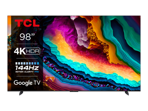 Electronice - Televizor TCL 98" LED SMART TV 98P745 Real 4K 3840x2160 Google TV Negru 98'' VA, DLED, 3840x2160 UHD, ALLM, VRR up to 144 Hz, SMART TV (Google TV), 4x HDMI (2x HDMI 2.0 + 2x HDMI 2.2), 1 USB, Display color depth 10 bit, HDR 10+, Dolby Vision/IQ, DVB-T/T2/C/S2, Bluetooth 5.0, 3.5 mm audio out, OSD Language: ENG, RU, RO, Onkyo Sound System 2.1 CH (2x10W + Subwoofer 20W) Dolby Atmos/DTS: HD, Voice remote control, VESA 600x500, 54.5 Kg)