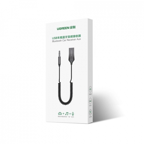 UGREEN Adapter Audio Receiver Car&Home Bluetooth V5.0, Battery 180mAh, up to 9hours CM276, Black [1]