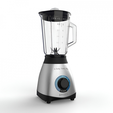 BROCK Blender BL 1502 SS, 1.5L, Glass Jar, Stainless Steel Base, 500W [1]