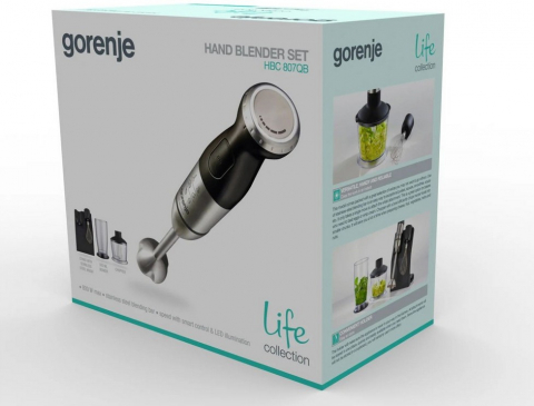 Погружной блендер Gorenje HBC807QB, 800 Вт [4]