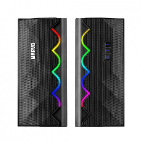 Marvo Speaker SG-269, 2.0, 6W, Bluetooth 5.0, Black [1]