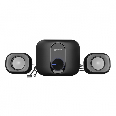 Natec Speaker PUG, 2.1, 11W, USB and 3.5mm, Black [1]