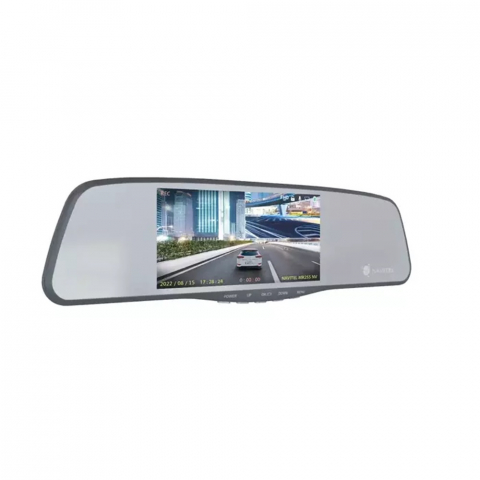 Navitel MR255NV Mirror Car Video Recorder + Helmet MicroSD Card (Class 10) UHS-I (U1) + SD Adapter, Basic Line, 64 GB [1]
