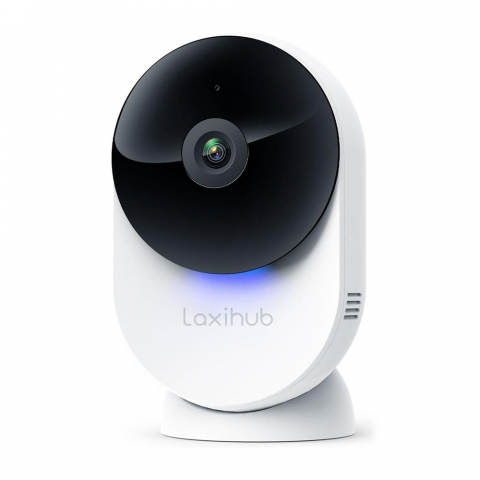 Casa si Gradina - LaxiHub 1080p Dual-Band Wi-Fi Indoor Mini Camera + MicroSD Card 32GB