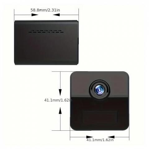 Mini Wifi Security Camera Ai Motion Detection 3MP, App OKAM, Black [2]