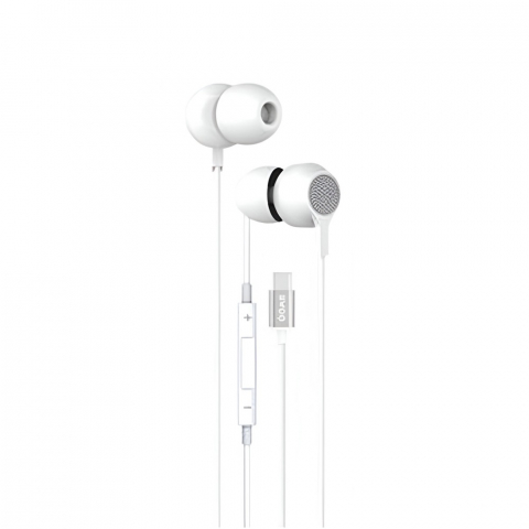 Telefoane - BWOO Earphone Wired Type-C HF157, White