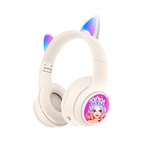 Accesorii Telefoane - Musen Wireless Kids Headphones on ear AKZ-Z66 (Princess), Beige