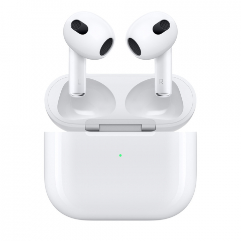 Наушники беспроводные - Беспроводные наушники Apple AirPods 3 с зарядным кейсом Lightning, Белый