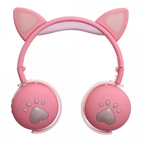 Accesorii Telefoane - Casti fara fir Keeka On-Ear with MIC Bluetooth BK1, Roz