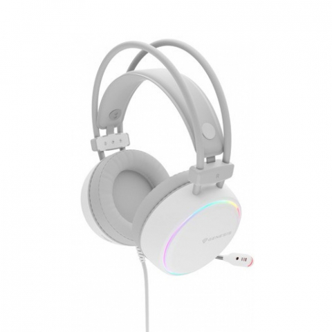 Genesis Headset Neon 613 with Microphone Stereo, RGB, White [1]