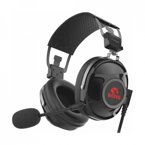 Gaming - Marvo Headset Wired Gaming HG9053, USB 7.1, Red Backlight