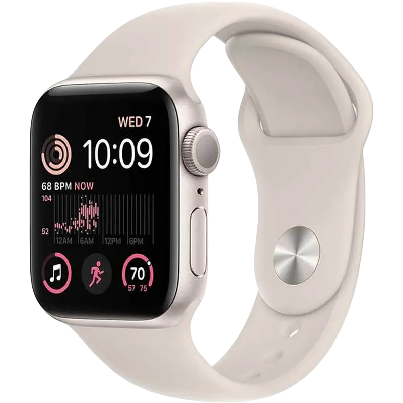 Ceas Apple Watch SE 2 40mm Aluminum Case with Starlight Sport Band - M/L, MXEG3 GPS, Starlight [0]