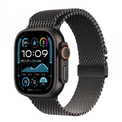 Умные часы - Смарт часы Apple Watch Ultra 2, 49mm, Black Titanium, Milanese Loop L, MX5V3