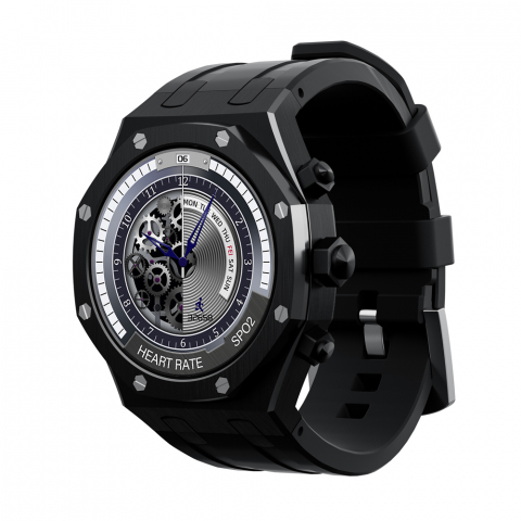 Gadgeturi - Charome Smart Watch HD Call T12 Amoled, Black