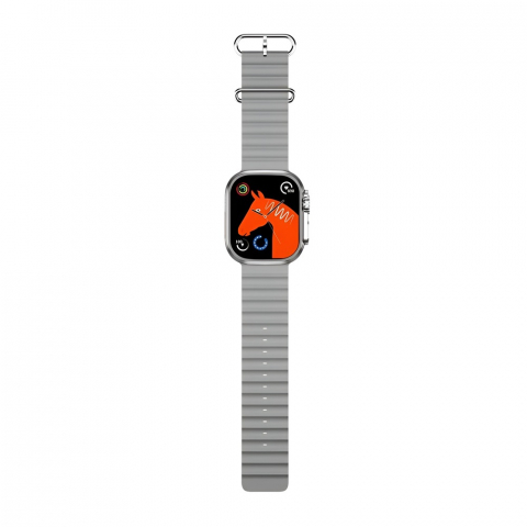 Charome Smart Watch HD Call T8s Ultra Max, With 2 Straps, Silver [2]