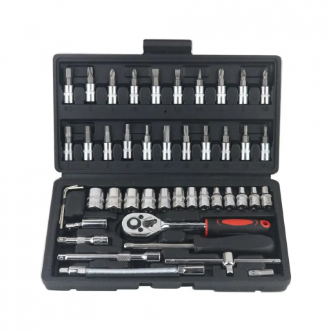Instrumente si Scule - Socket Ratchet Wrench Set 46pcs, Black